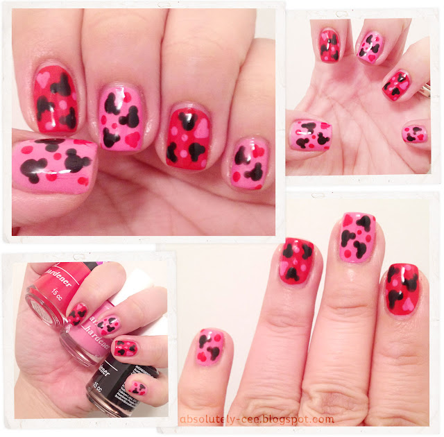 Mickey Mouse & Hearts Nails Mickey Mouse & Hearts Nails