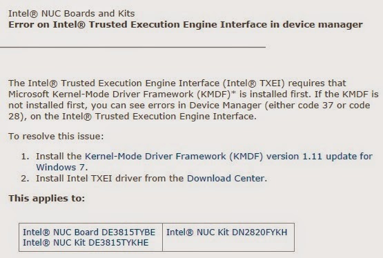 Intel Trusted Execution Engine Interface