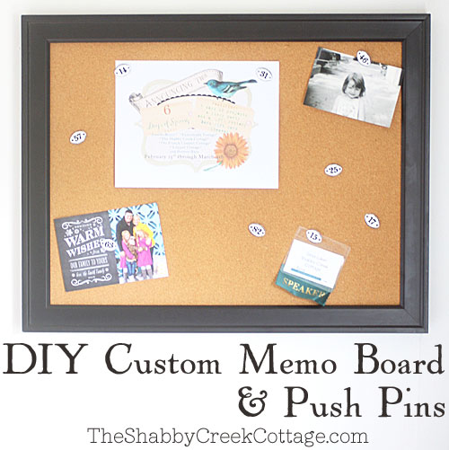 DIY Custom Memo Board and Push Pins