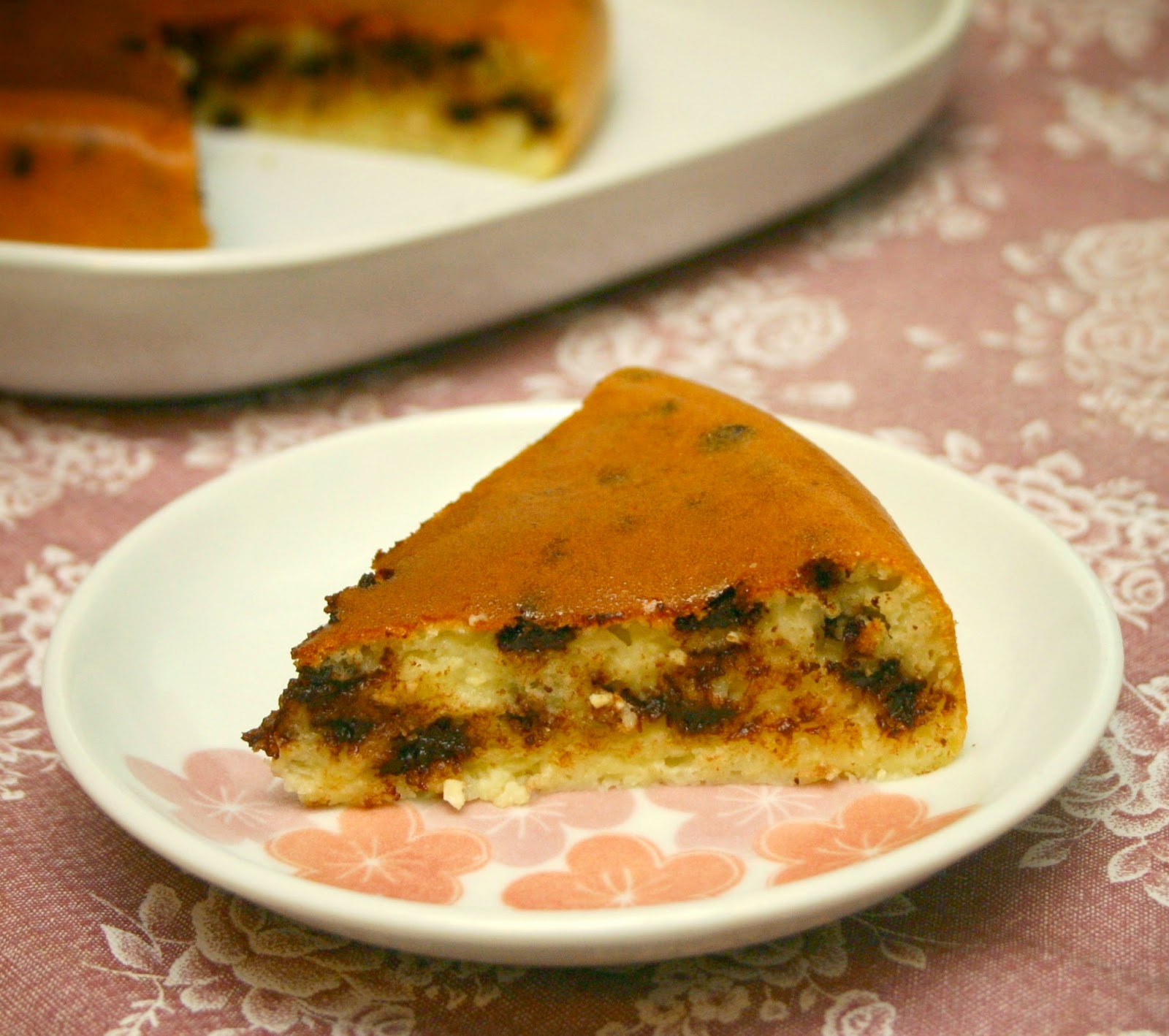 The Red Gingham Steamed Chocolate Chip Tofu Cake (rice cooker recipe)