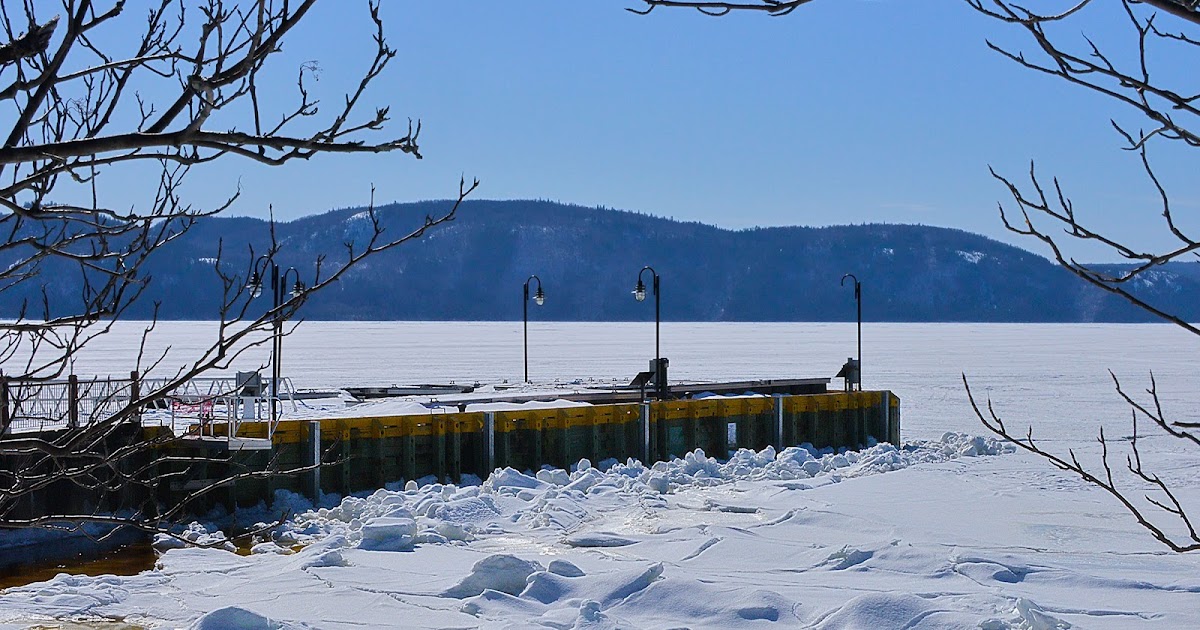 Le quai de SainteRoseduNord en hiver...