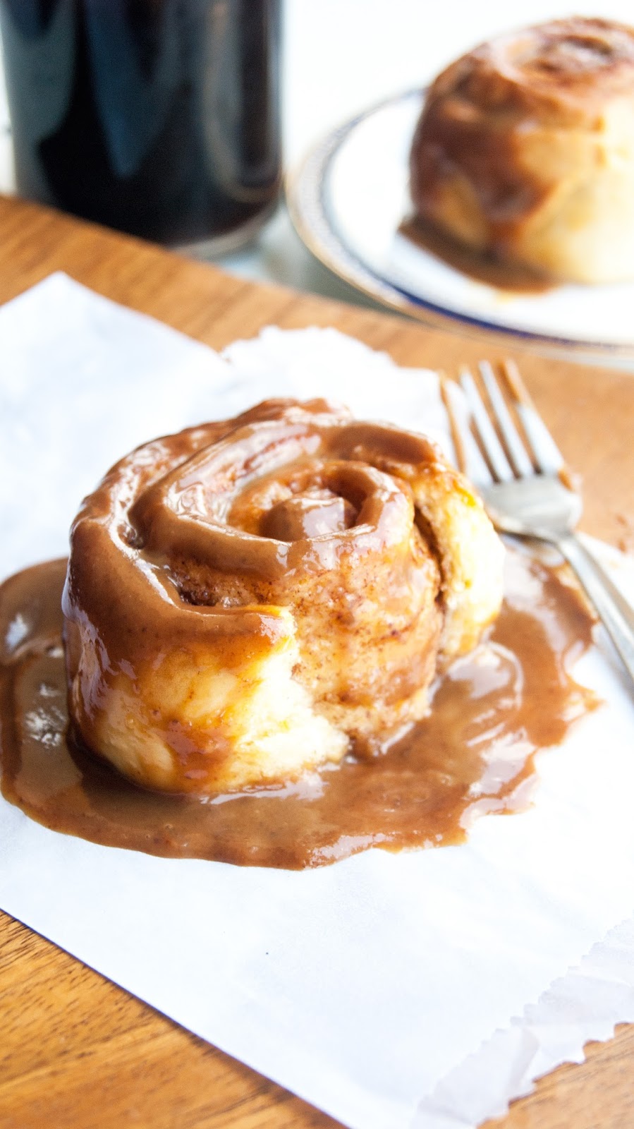 Always Hungry Cinnamon Rolls served with brown sugar espresso glaze