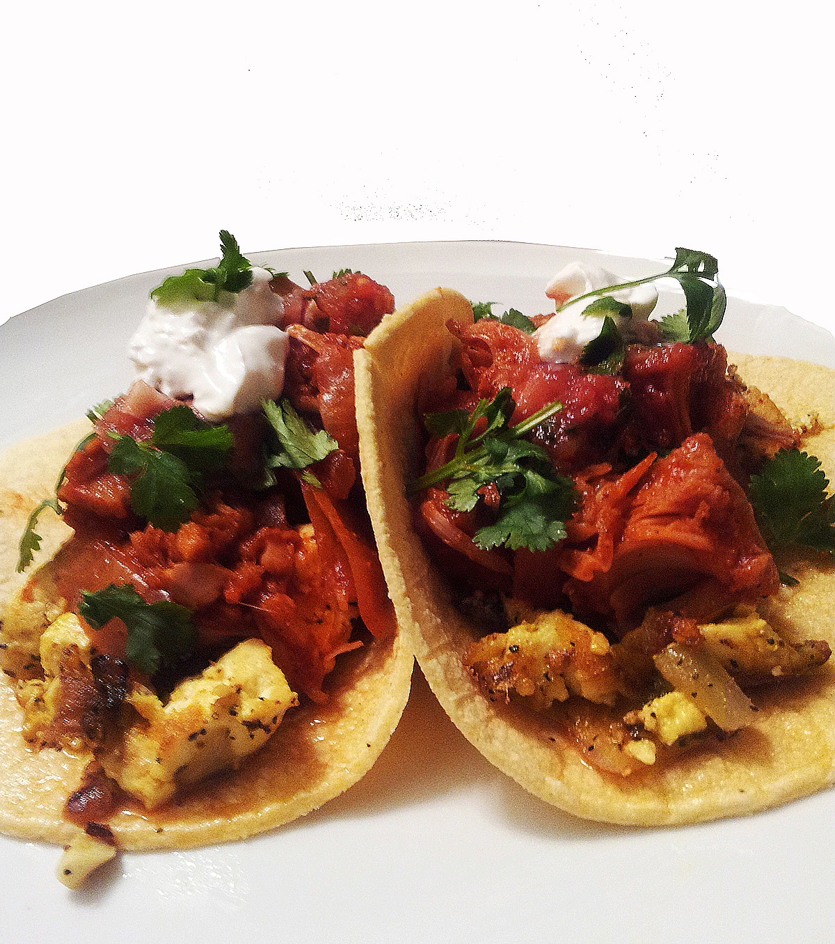 A Profound Hatred of Meat Jackfruit Breakfast Tacos with Tofu Scramble