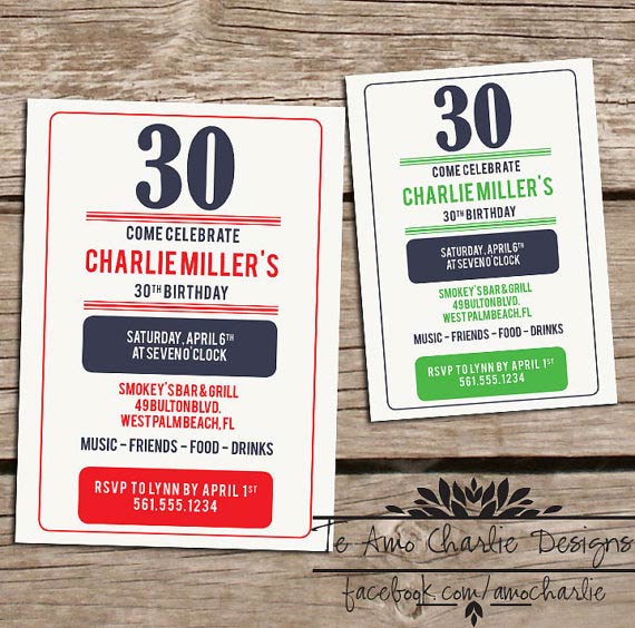 Adult Birthday Invitations