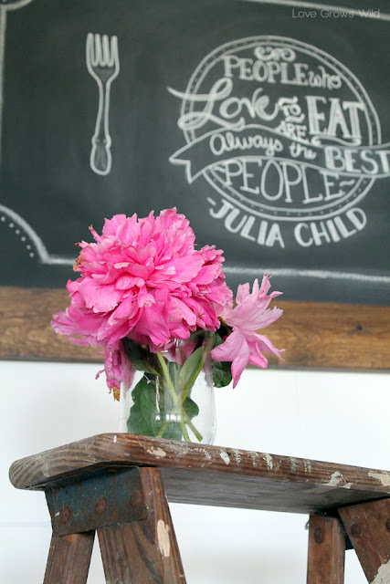 Learn how to make this gorgeous DIY Rustic Industrial Chalkboard for your home from LoveGrowsWild.com #diy #rustic #chalk