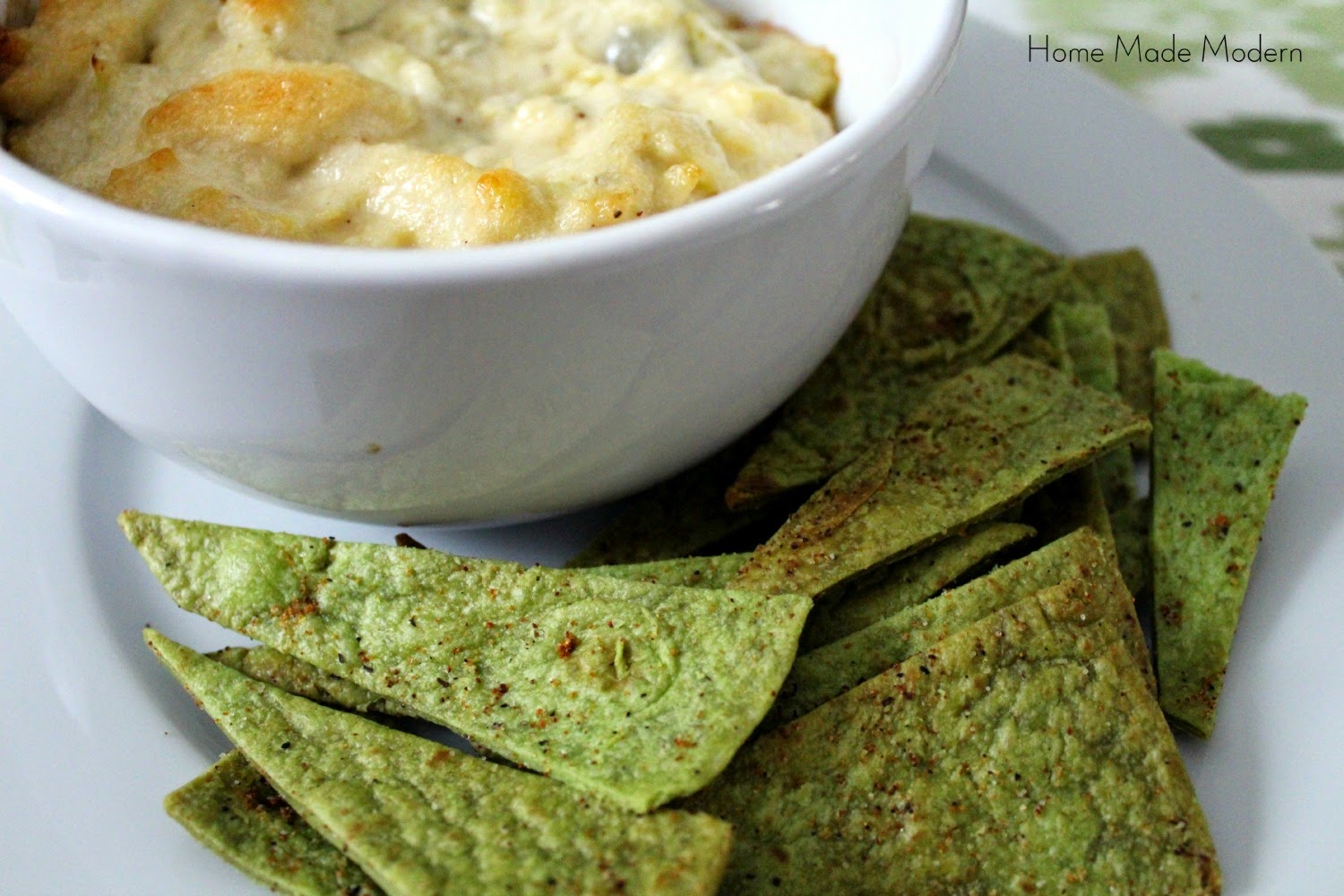 Home Made Modern St. Patrick's Day Artichoke Dip and Homemade Spinach