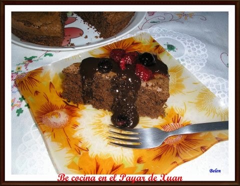 Bizcocho De Chocolate Con Frutos Rojos
