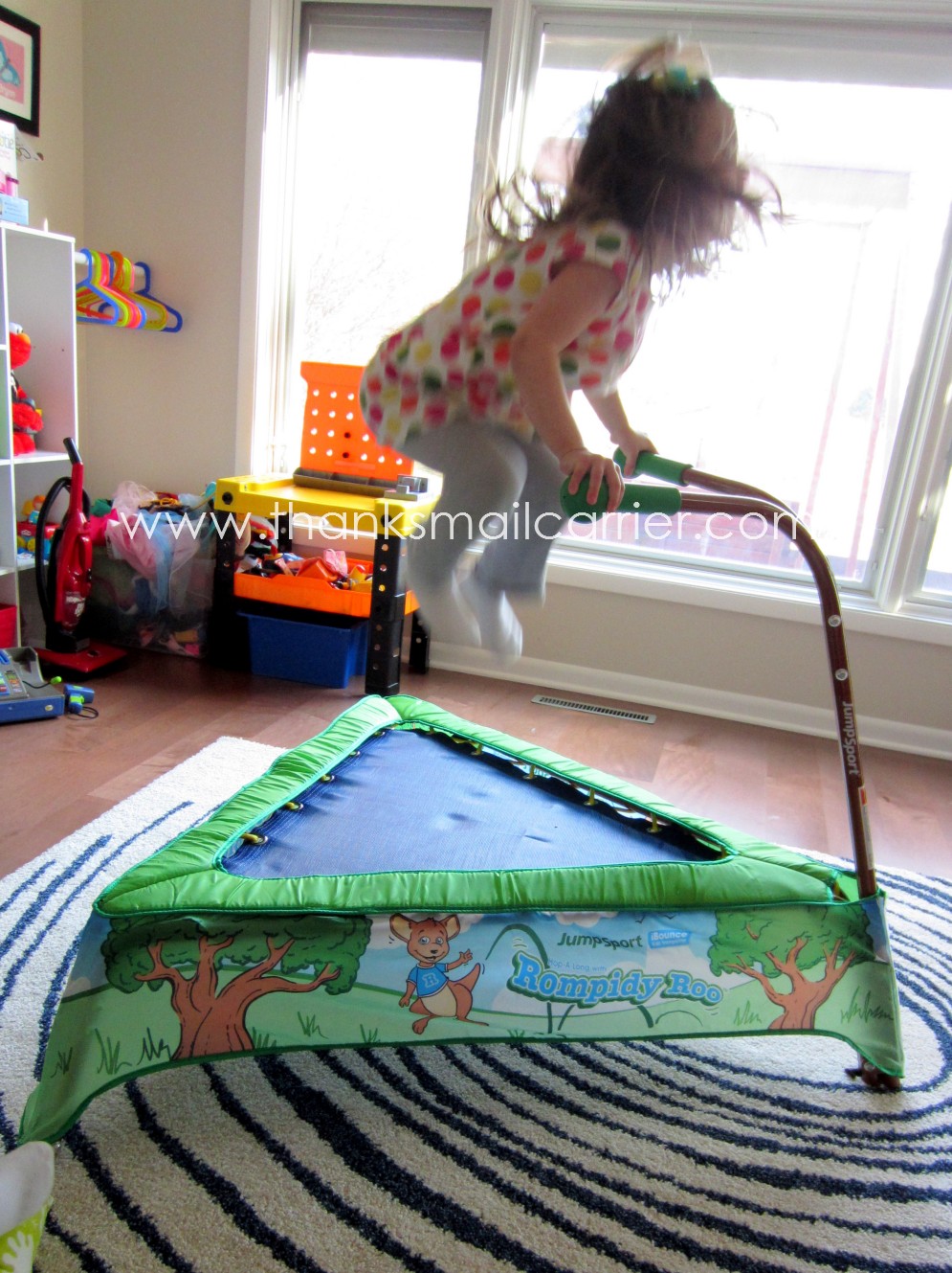 Child On Trampoline
