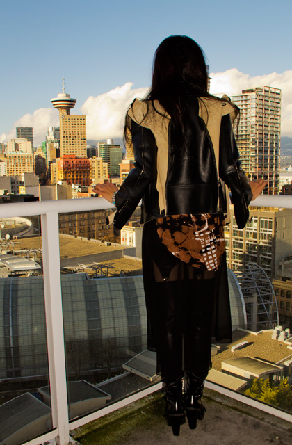 Olivia Palermo In Black Leather Biker Jacket On May 23