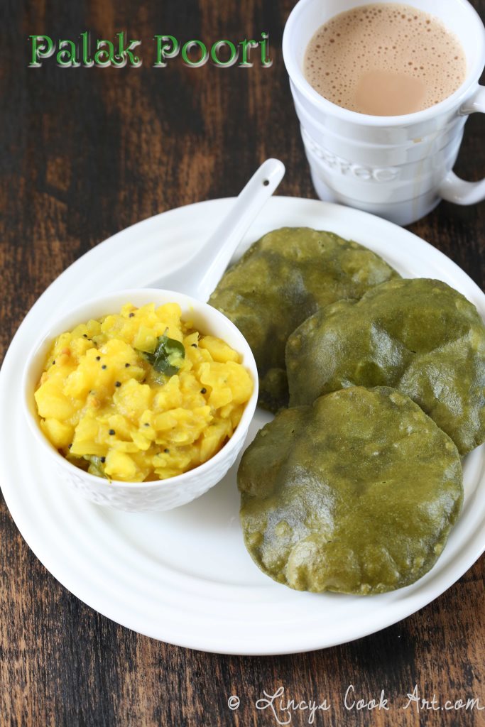 Palak Poori Spinach Poori Lincy's Cook Art