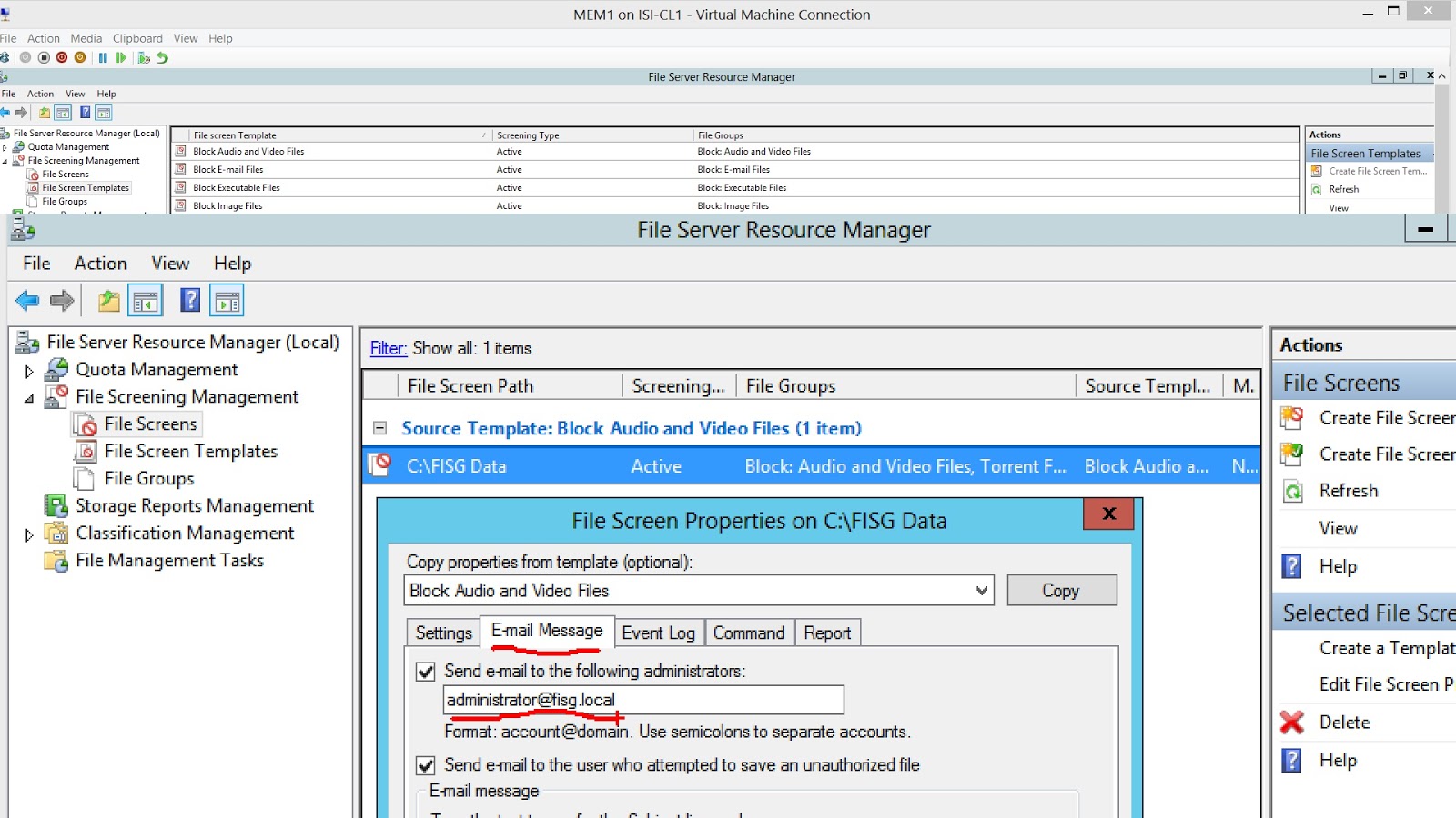 FISG Florida IT Server Group File Server Management using File