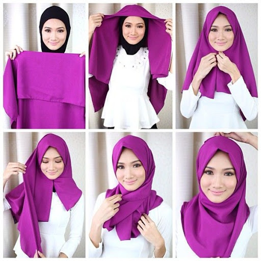 kreasi jilbab segi empat desain simple, elegan modis dan modern terbaru 2017/2018 kreasi jilbab segi empat desain simple, elegan modis dan modern terbaru 2017/2018