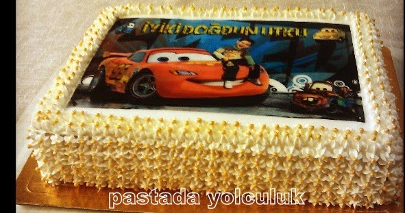 Pastada Yolculuk şimşek makkuin figürlü pasta