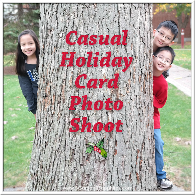 5 tips for taking your own casual holiday card photos of your children.  |  www.3Garnets2Sapphires.com