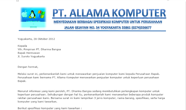 contoh kop surat resmi perusahaan contoh kop surat resmi perusahaan