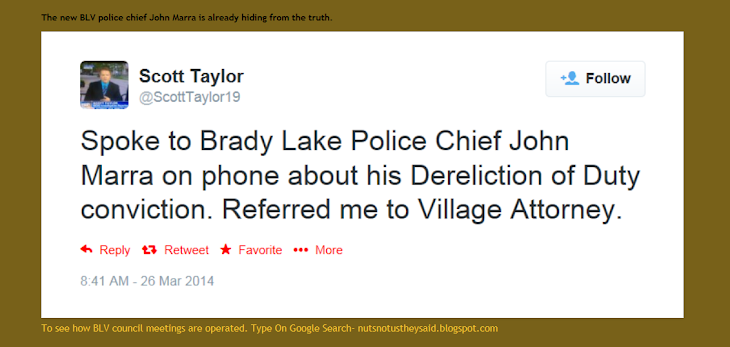 The Brady Lake Village clerk gang will never be able to deal with the truth.