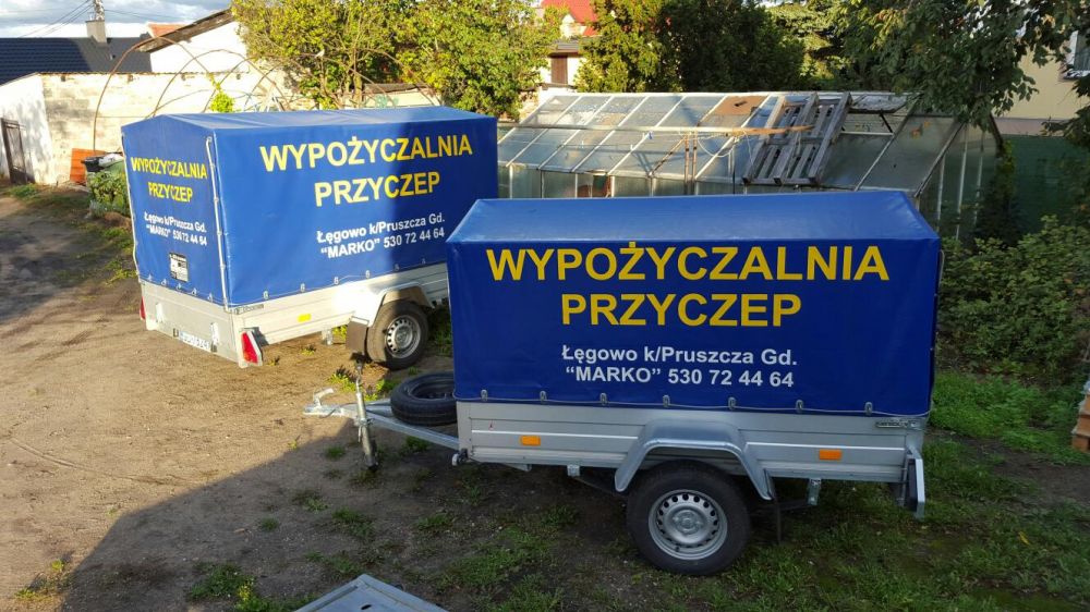 Wypożyczalnia Przyczep oraz lawet w Pruszczu Gdańskim