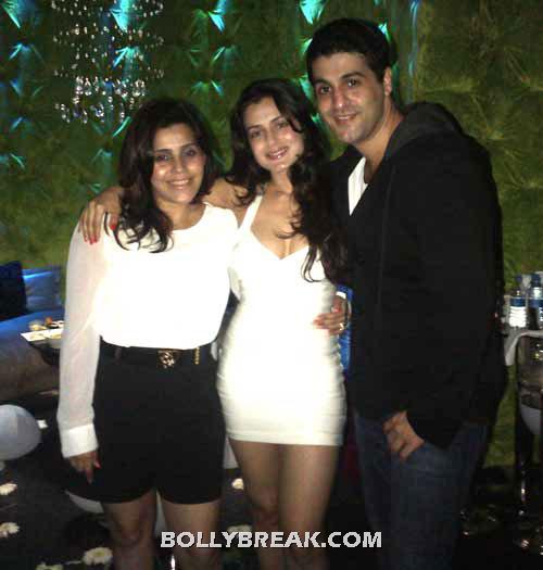 Amisha was rocking in a white mini dress - (2) -  Ameesha patel lukin  very HOT on her BDAY BASH PARTY