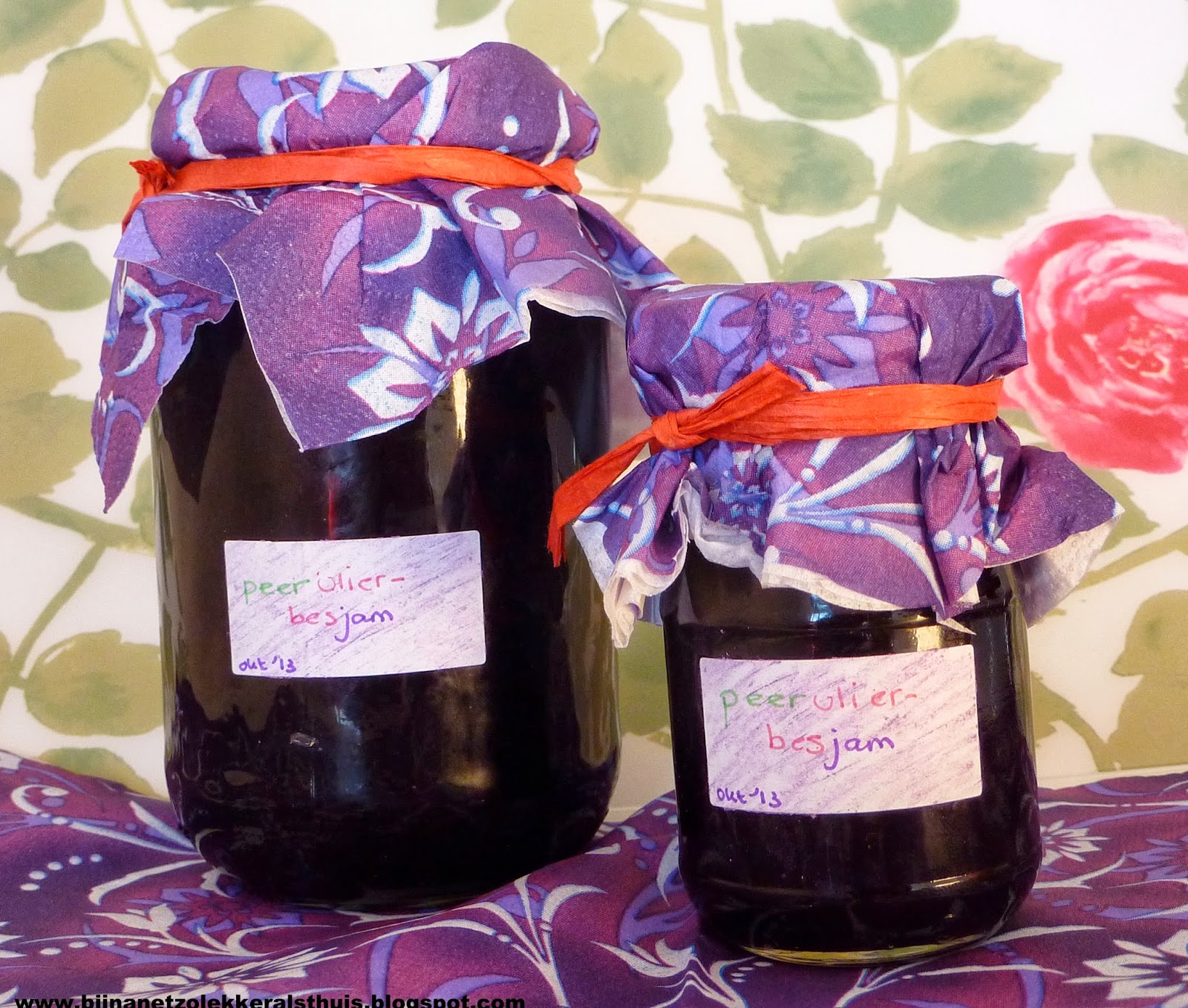 bijna net zo lekker als thuis Peervlierbessenjam