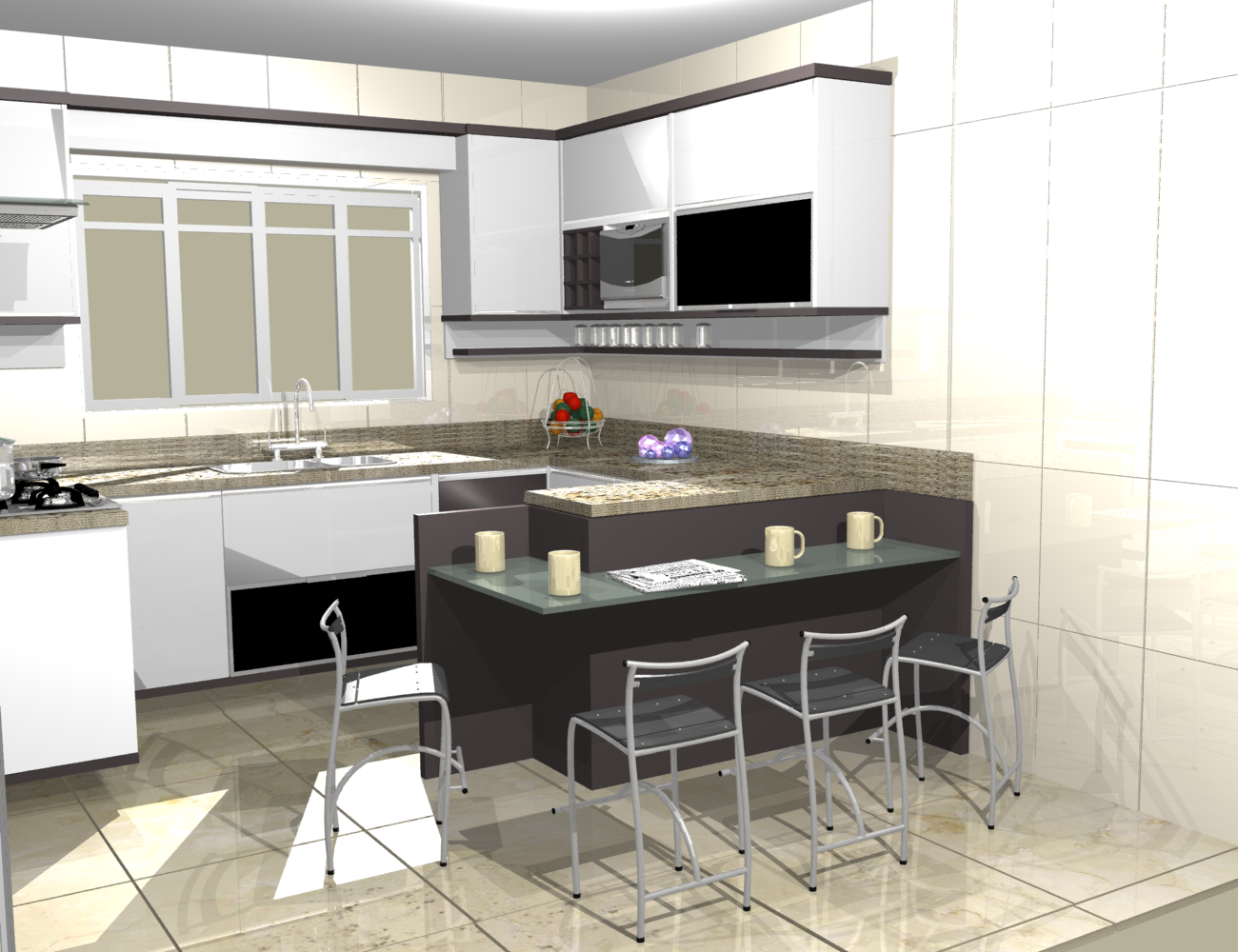 #6D3E8D PLANEJADOS MARCENARIA CASACOR NOIVAS PAINEL LACA ARMÁRIOS PROJETOS 1300x1000 px Projetos Cozinhas Dellano #67 imagens
