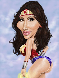 Gambar Karikatur Wonder Woman Artis Hollywood 