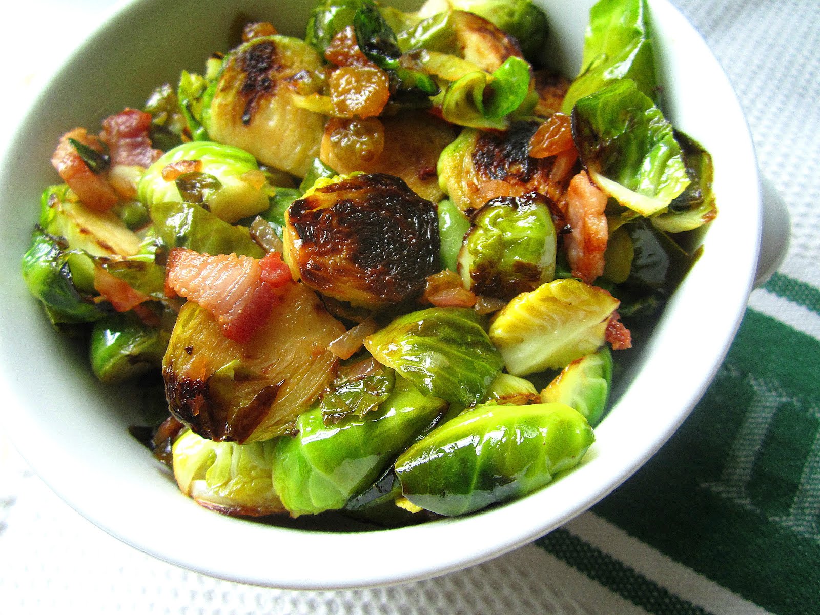 Pan fried brussel sprouts with balsamic vinegar, italian cookware in toronto
