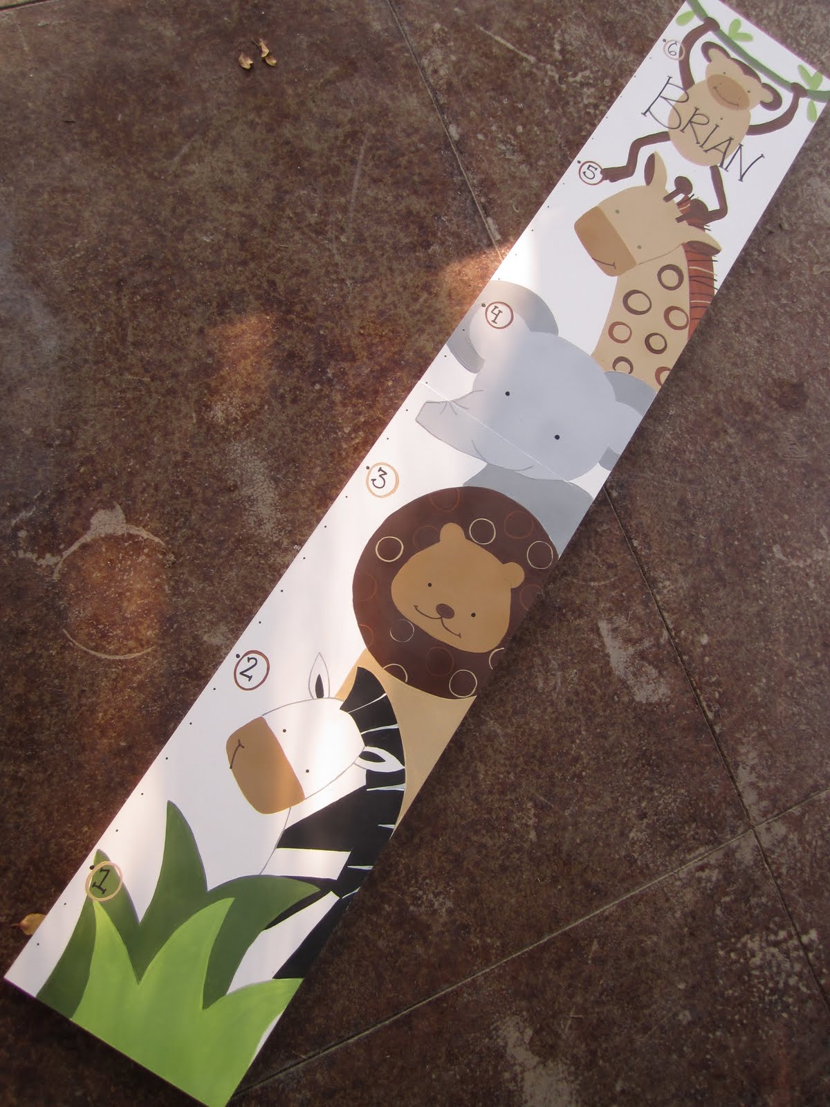 Jungle Themed Growth Chart