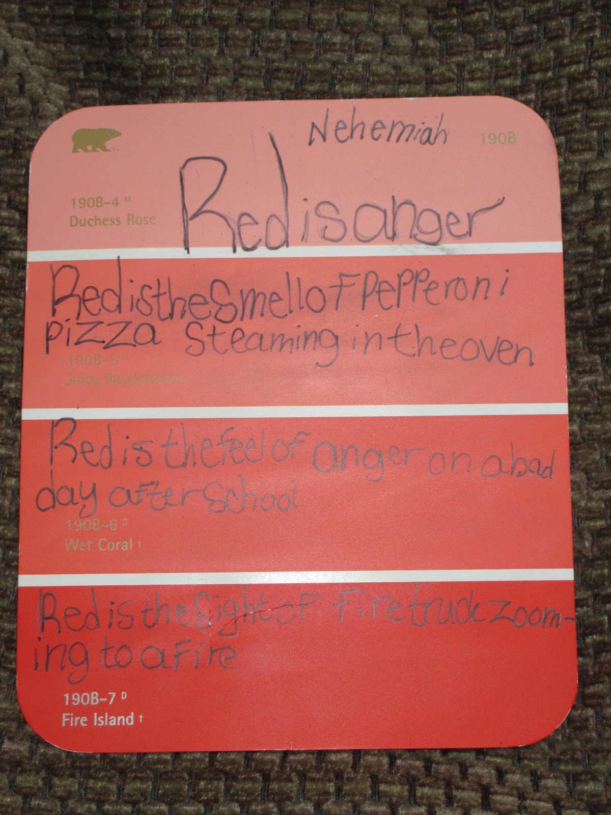 Fabulous in Fifth! Paint Chip Poetry