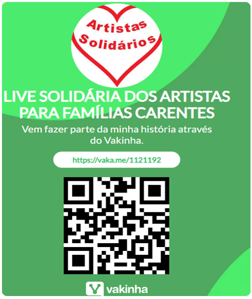 LIVE SOLIDÁRIA DOS ARTISTAS PARA FAMÍLIAS CARENTES