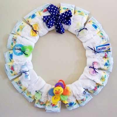 diaper wreath for boy
