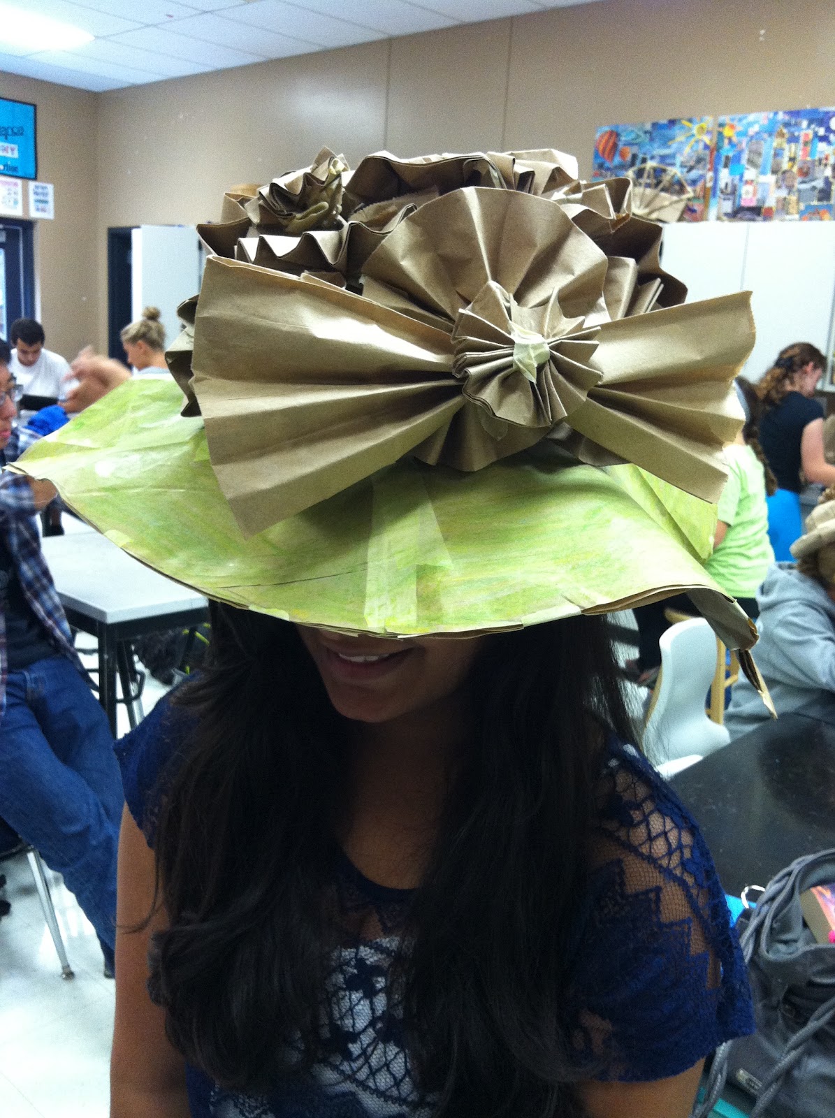 Adventures of Creativity. Student Work Paper Bag Hats