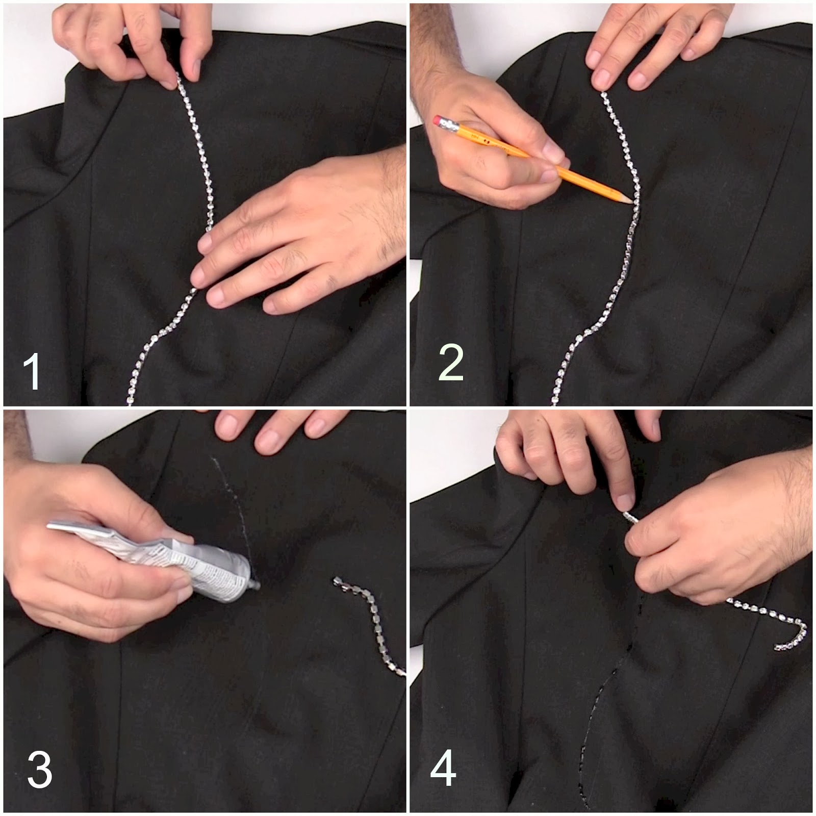 Mark Montano Safety Pin Feather Jacket DIY