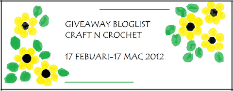 Giveaway Bloglist Craft N Crochet