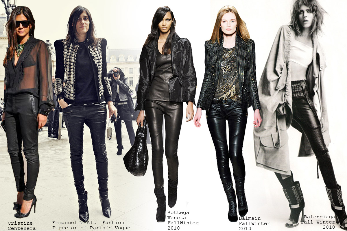 Black Leather Tights