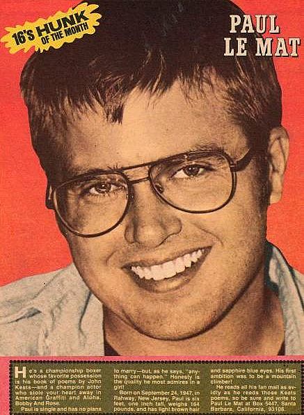 Bespectacled Birthdays Paul Le Mat C 1970s