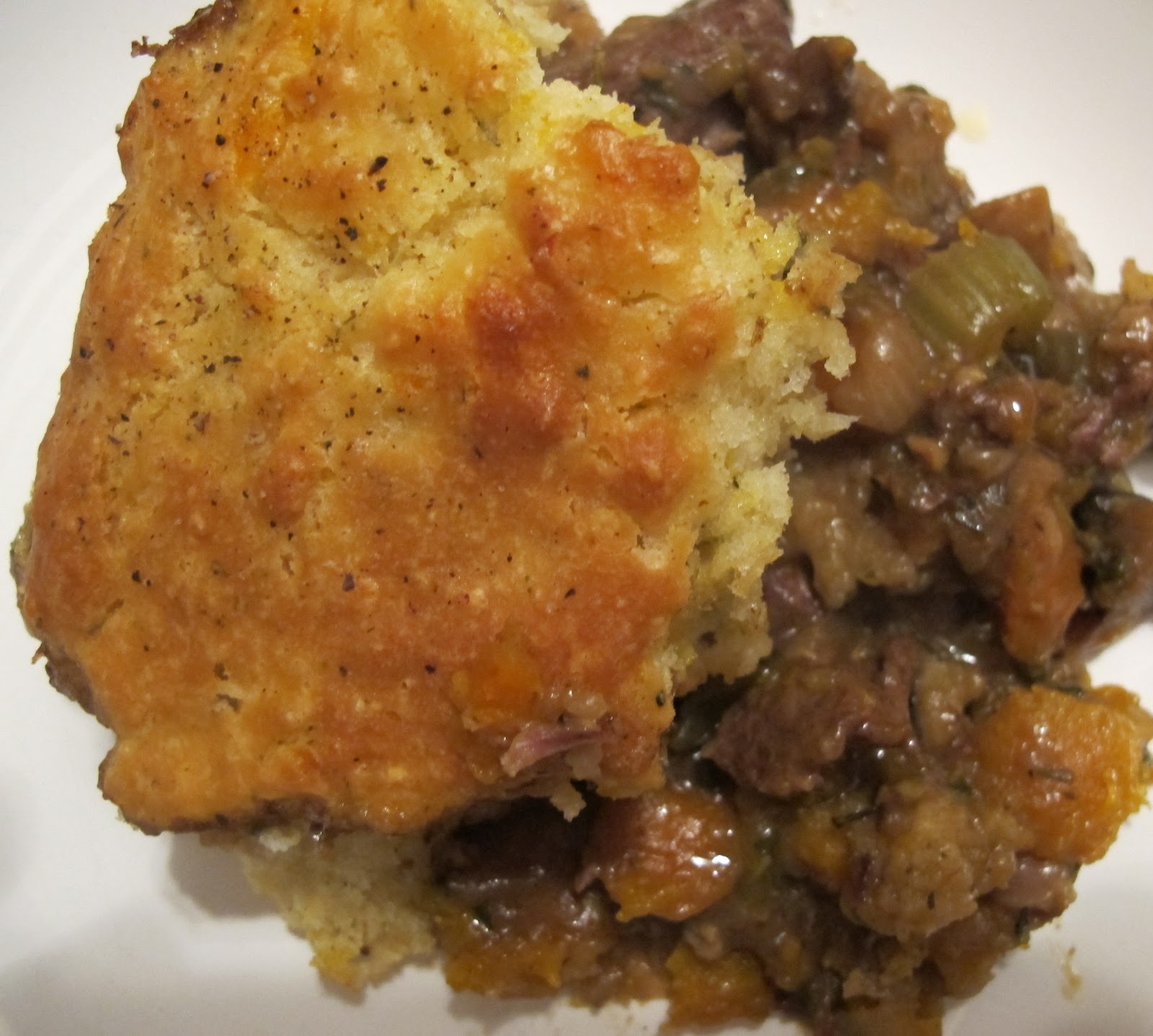 beef pot pie with biscuits
