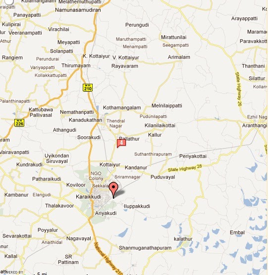Karaikudi In Tamil Nadu Map Arun