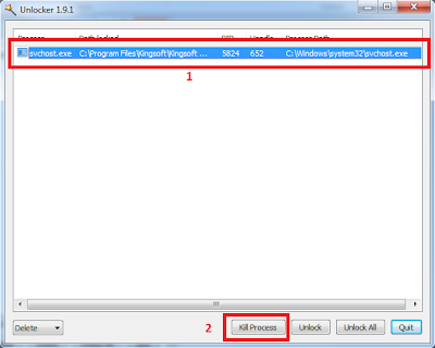 use unlocker 1.9.2 to delete multiple folders
