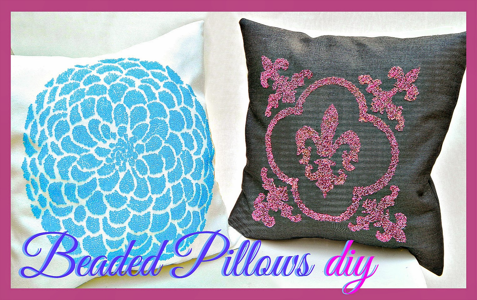 Mark Montano Beaded Pillows (without beading) DIY