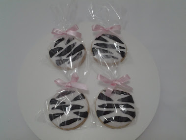 Biscoitos decorados zebra