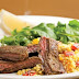 Moroccan Skirt Steak with Roasted Pepper Couscous Recipe
