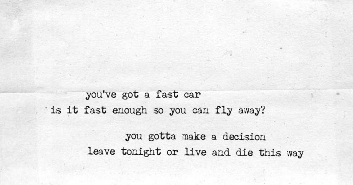 Fast Car Lyrics This Wallpapers