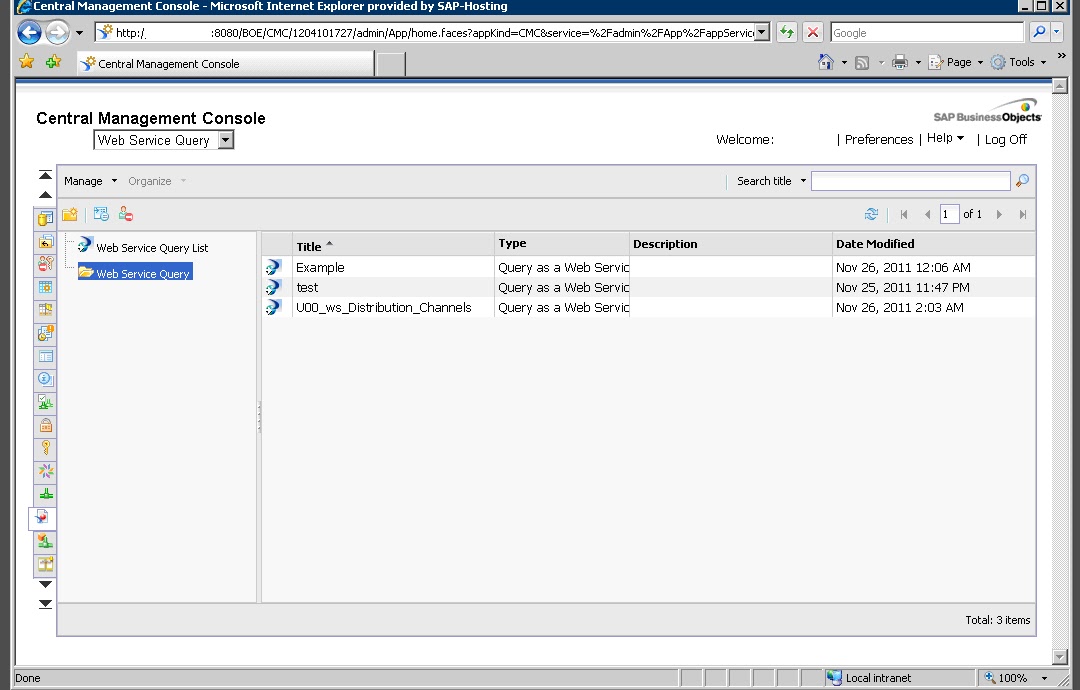 Business Intelligence with SAP Business Objects CMC in Business