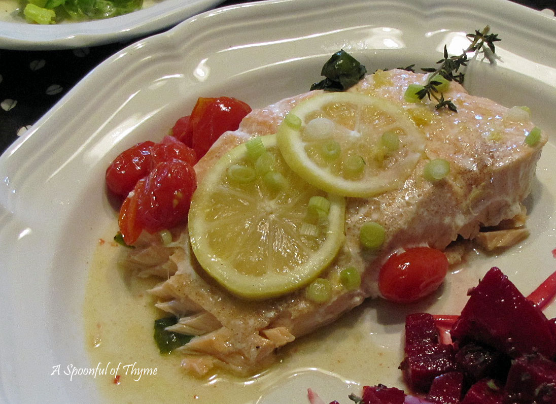 Salmon and Tomatoes en Papillote