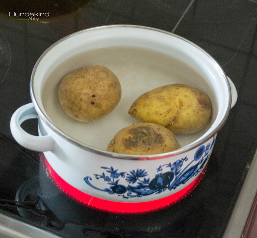 Leckeres Rezept für Kartoffelsalat für Hunde Familie Hundekind