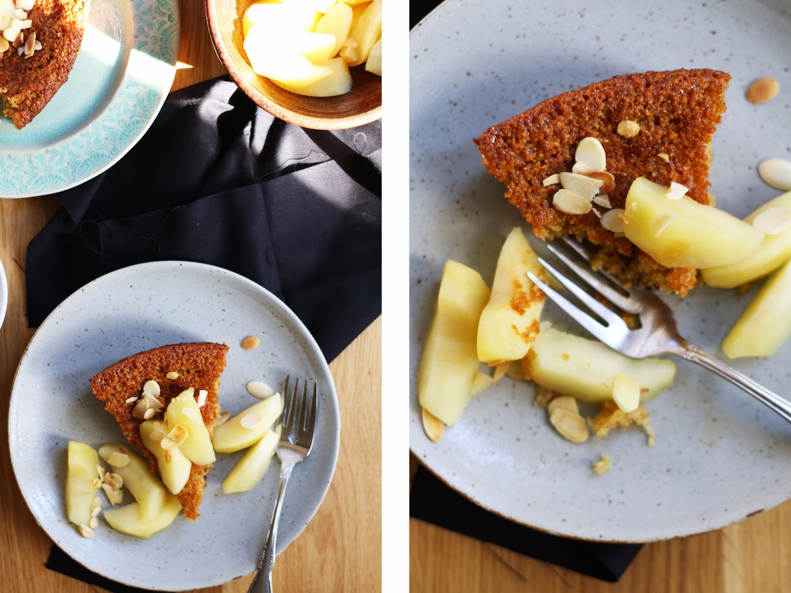 Sevengrams HONEY + ALMOND CAKE WITH GINGER POACHED APPLES