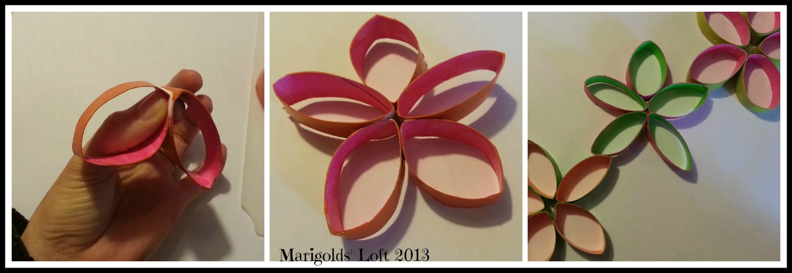 Marigolds' Loft Recycled Paper Flower Chains Tutorial