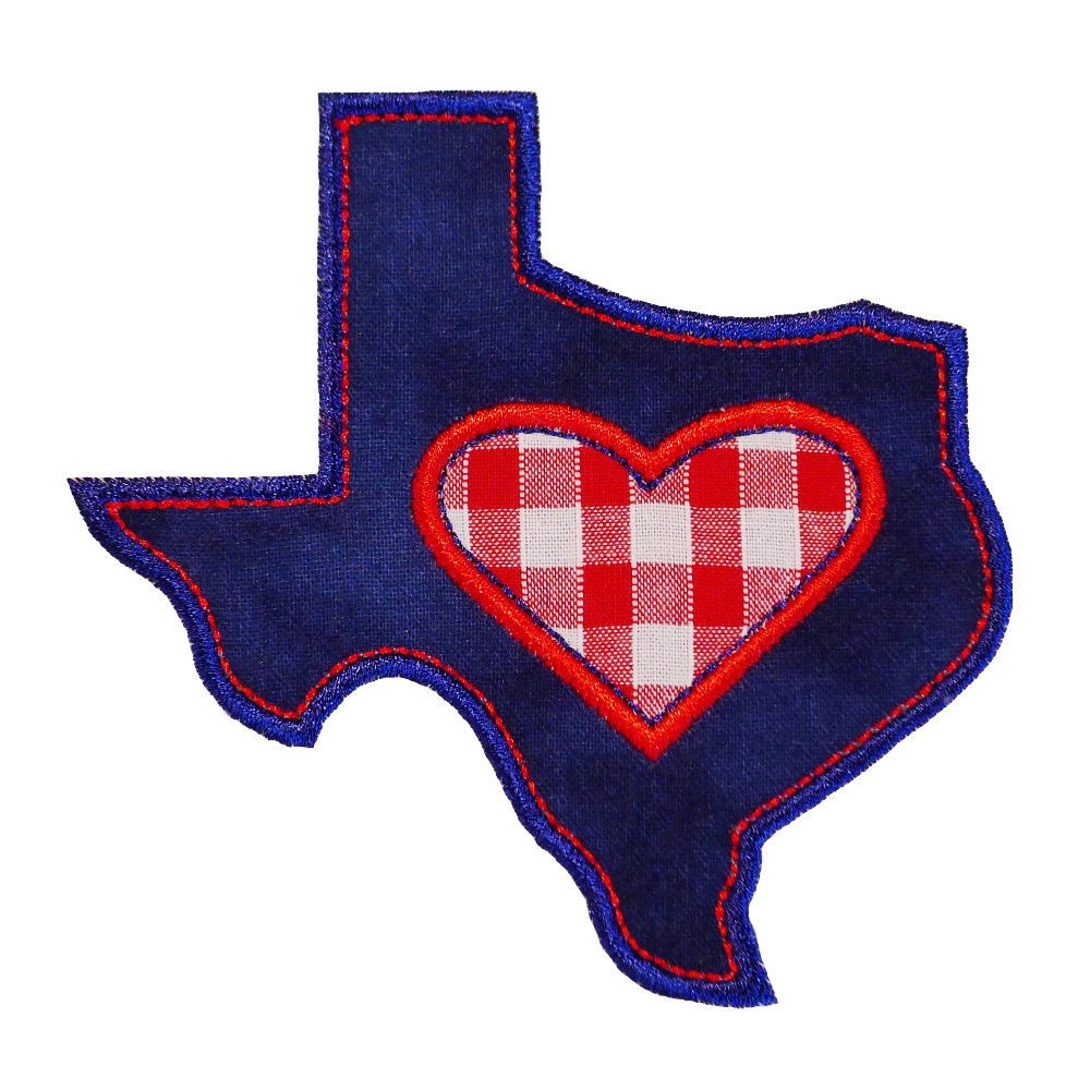 Big Dreams Embroidery HEART OF TEXAS Machine Embroidery Applique Design Pattern