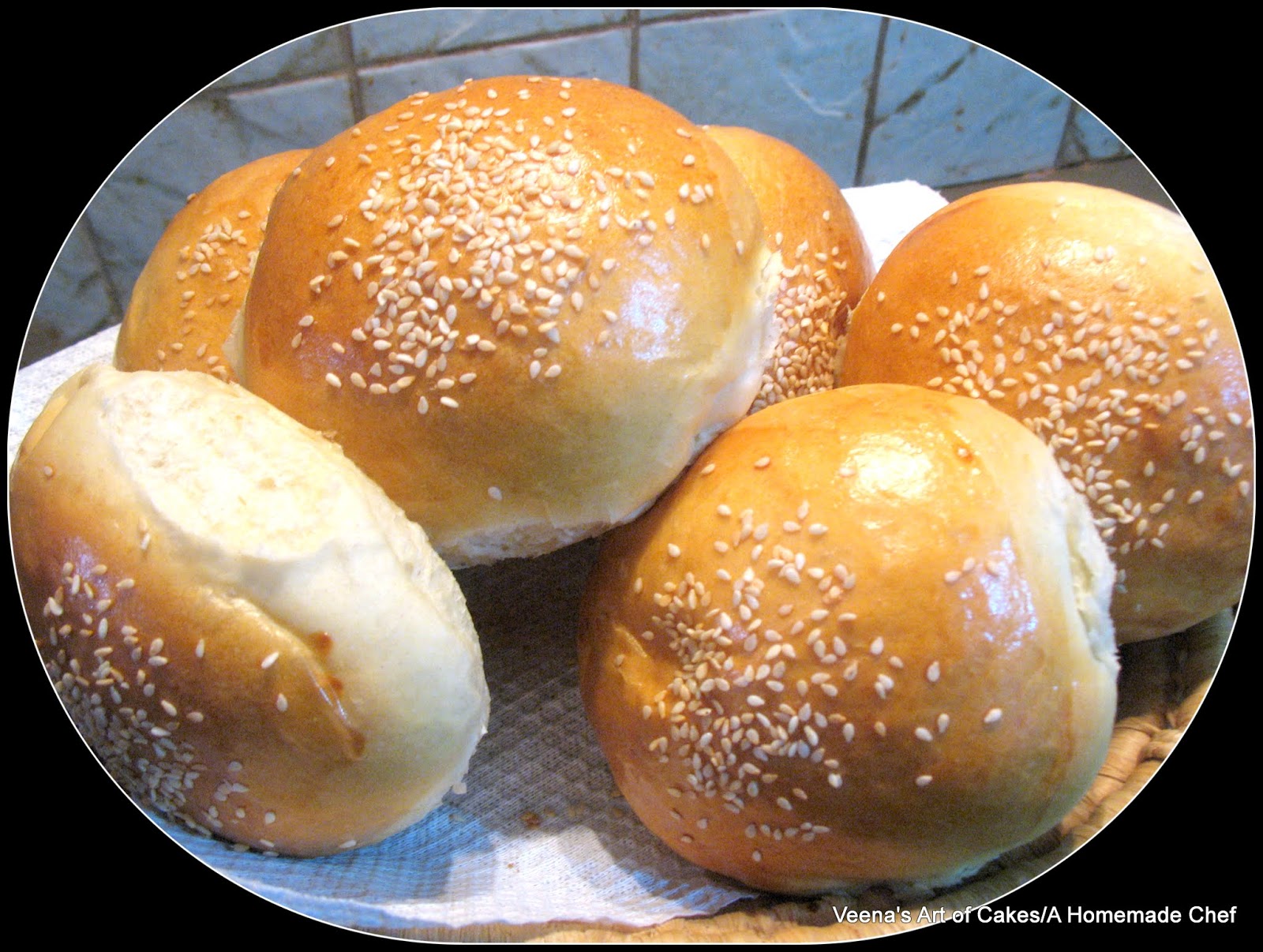 Soft Burger Buns - A Homemade Chef