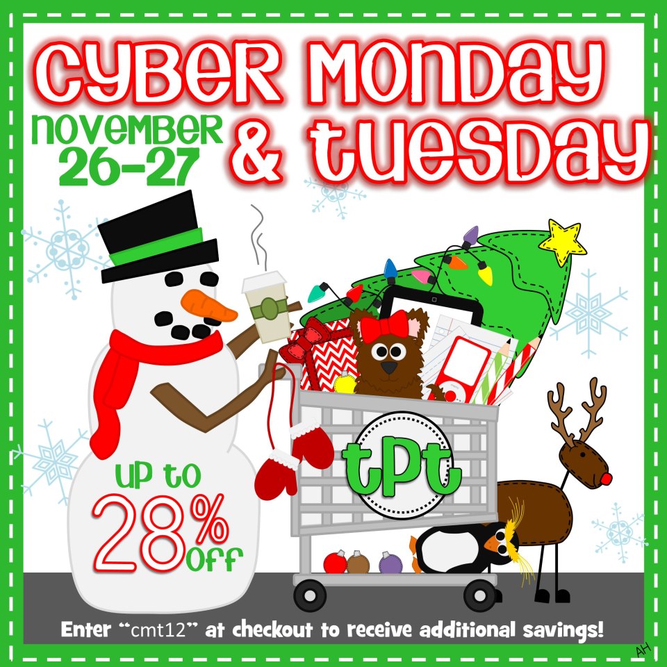 Teacher Bits and Bobs: Happy Cyber Monday...and Tuesday!